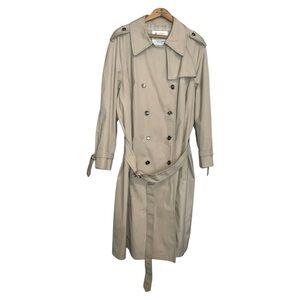London Fog Vintage Classic Beige Womens Trench Coat Size 26 1/2